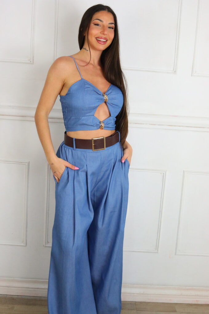 Pantalon Pinzas Cinturón