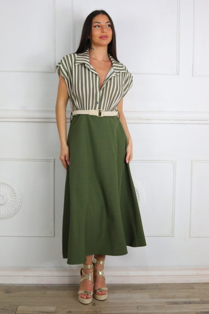 Vestido Rayas Cinturón