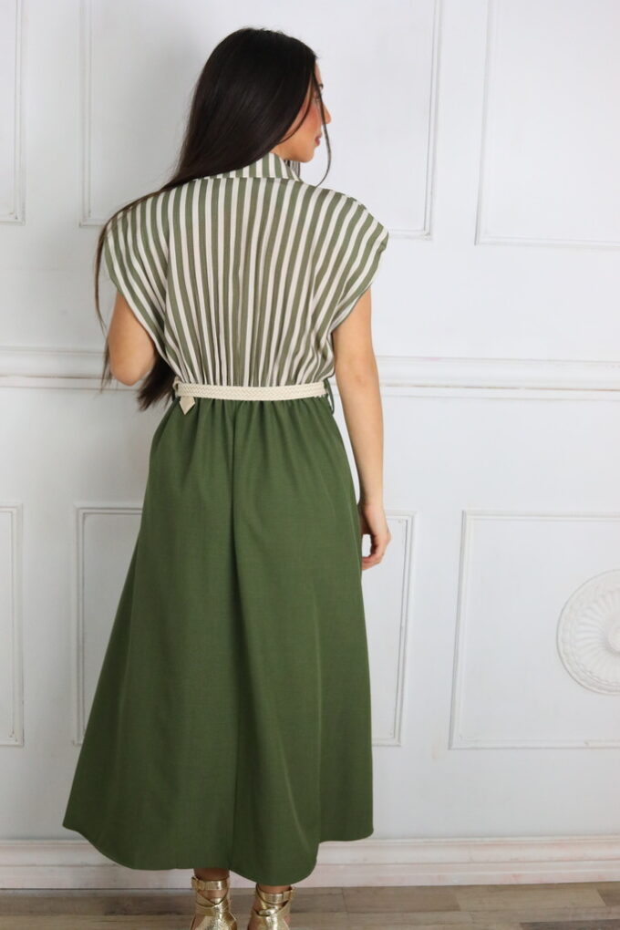 Vestido Rayas Cinturón