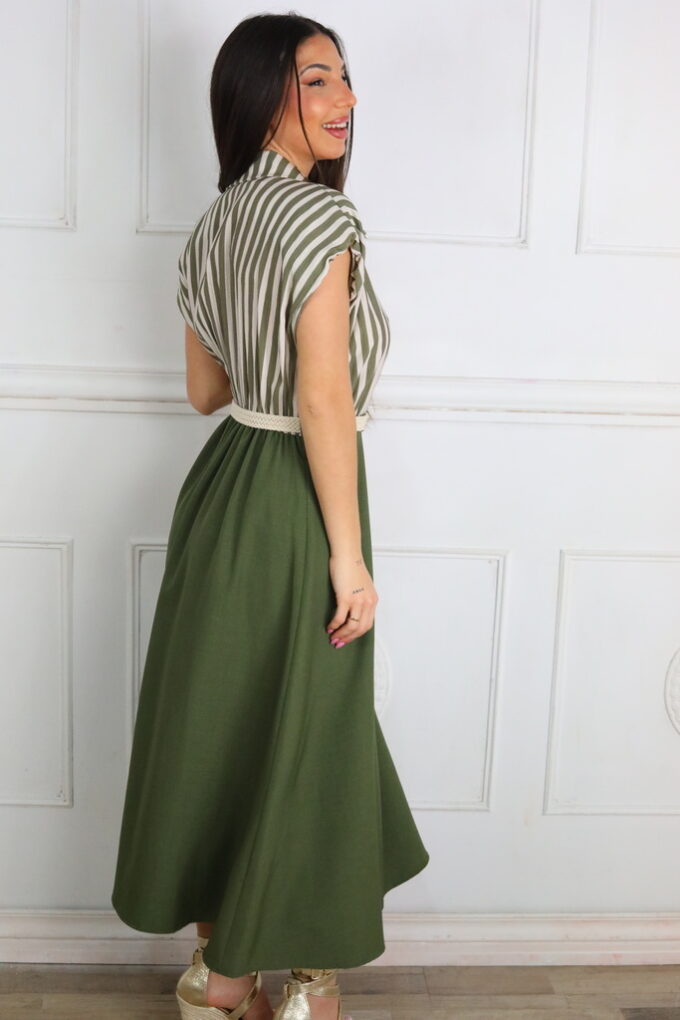 Vestido Rayas Cinturón