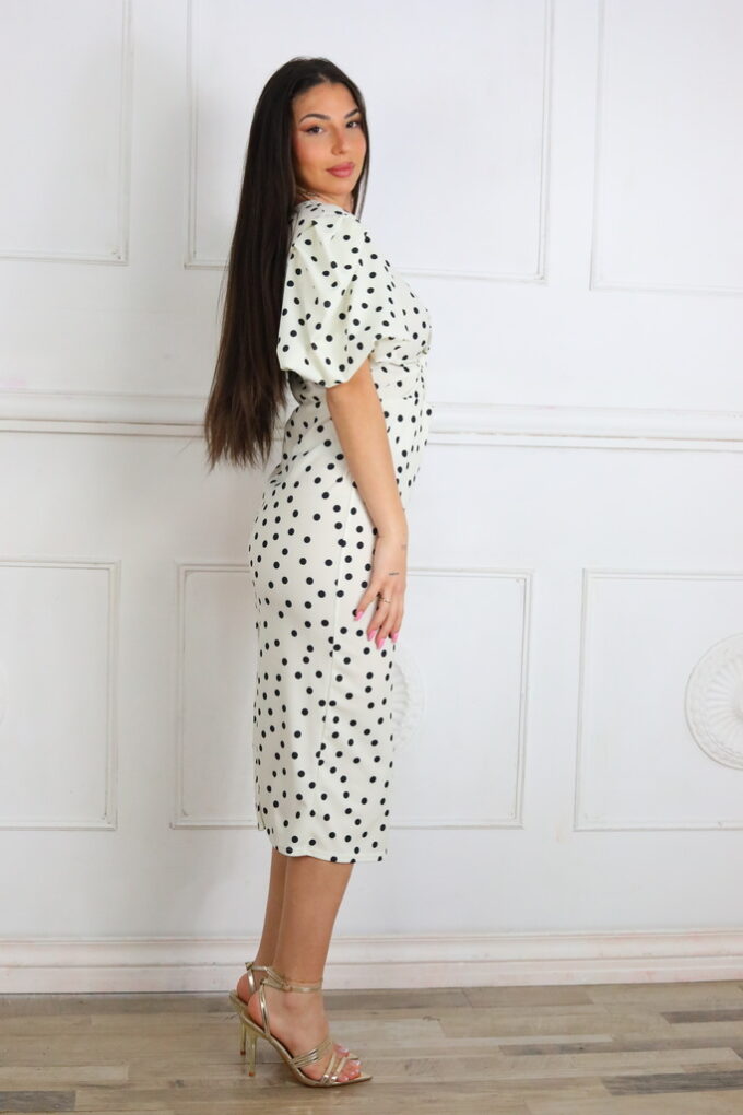 Vestido Lunares Mangas Globo