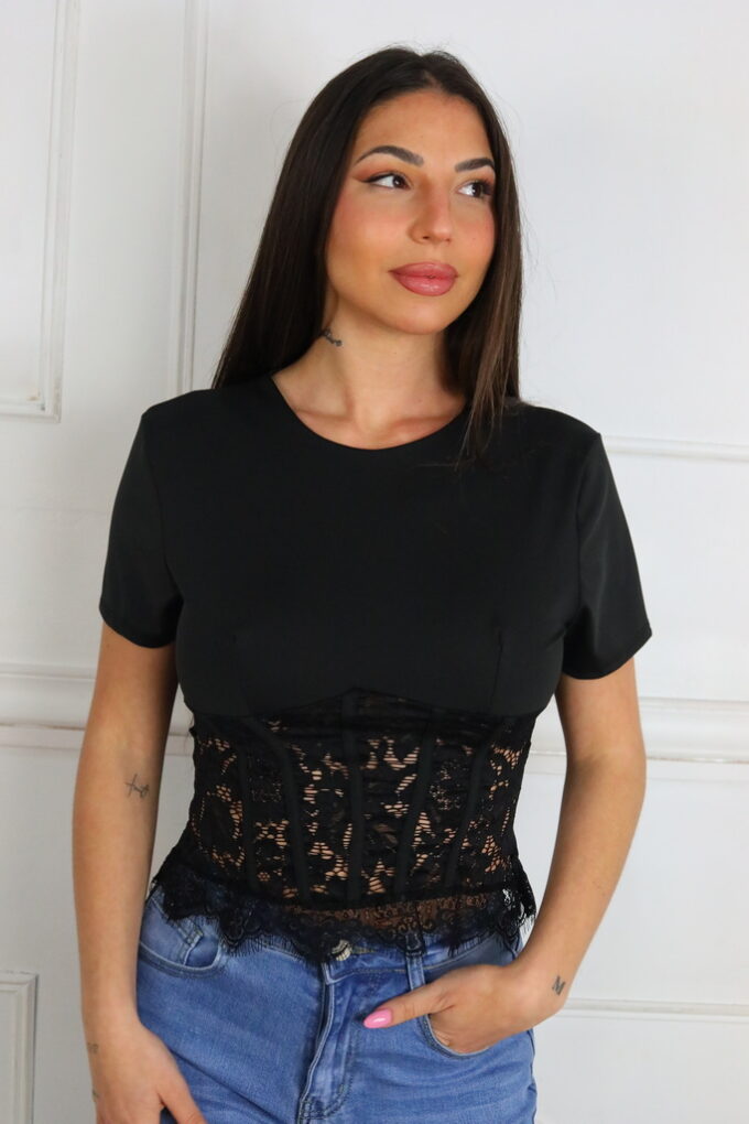 Camiseta Encaje Corsé