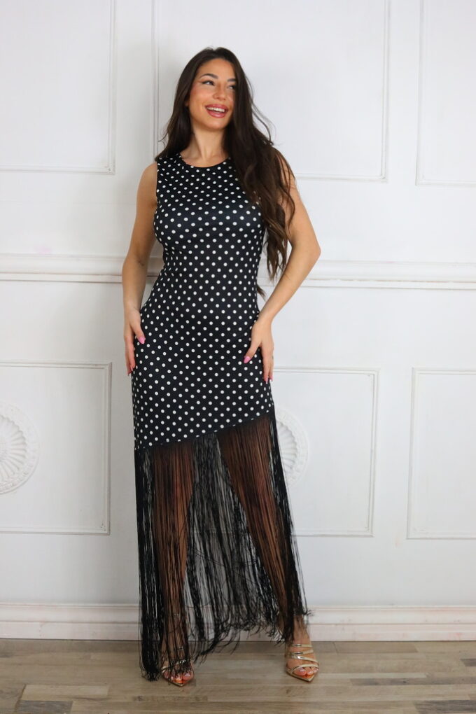 Vestido Lunares Flecos