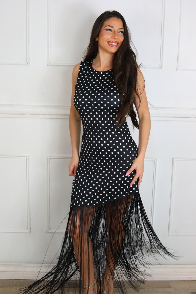 Vestido Lunares Flecos - Imagen 3