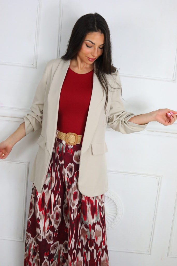 Pantalon Estampado Cinturón - Imagen 3