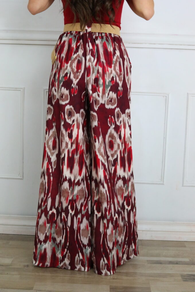 Pantalon Estampado Cinturón