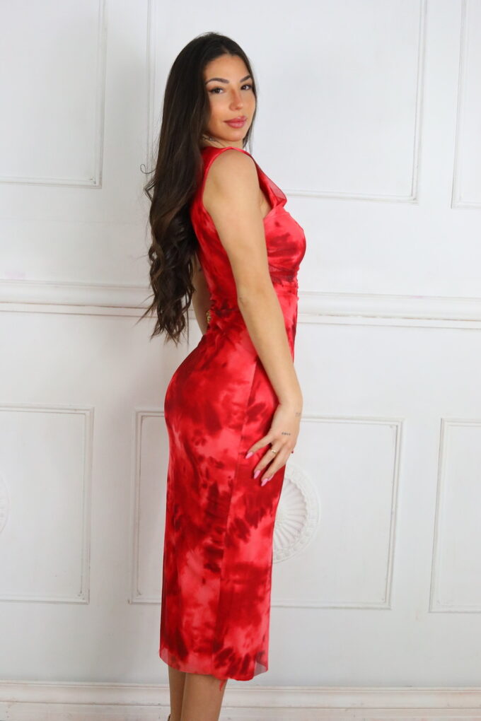 Vestido Tull Estampado