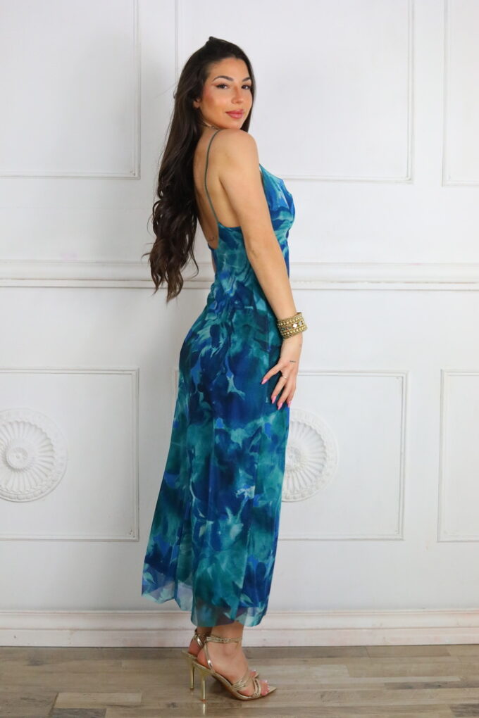 Vestido Tull Estampado