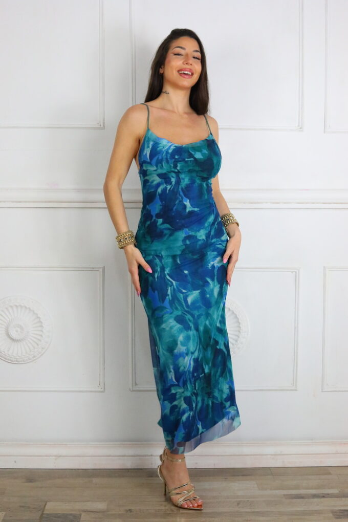 Vestido Tull Estampado