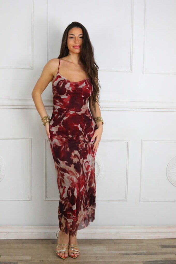 Vestido Tull Estampado