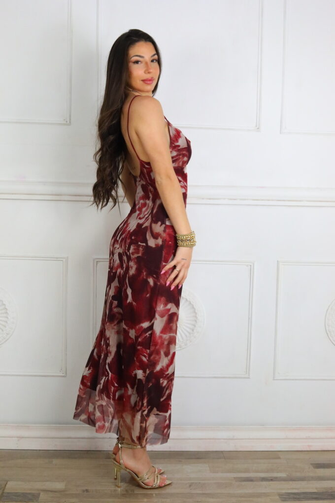 Vestido Tull Estampado