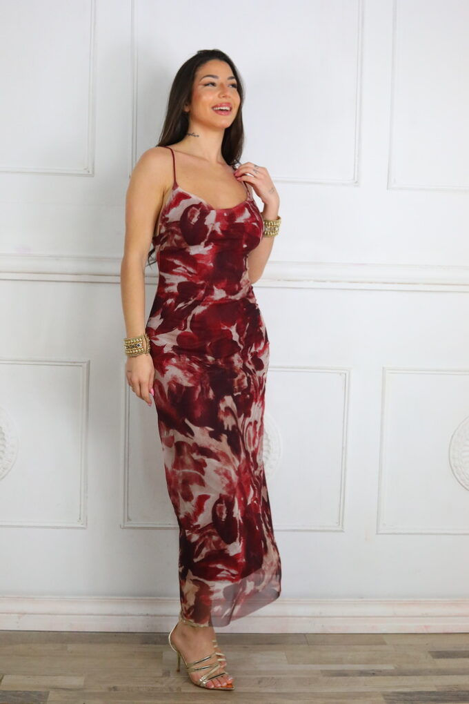 Vestido Tull Estampado