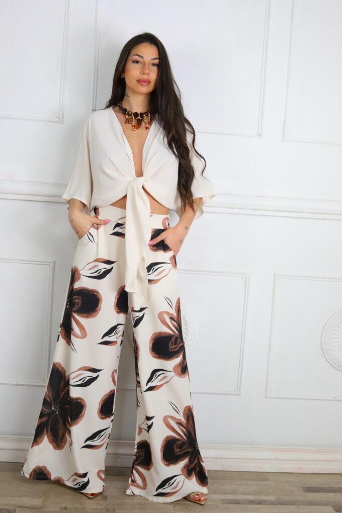 Pantalon Palazzo Estampado