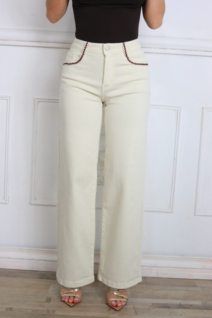 Vaquero Wide Leg Bordado