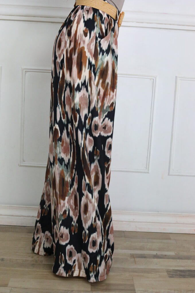 Pantalon Estampado Cinturón