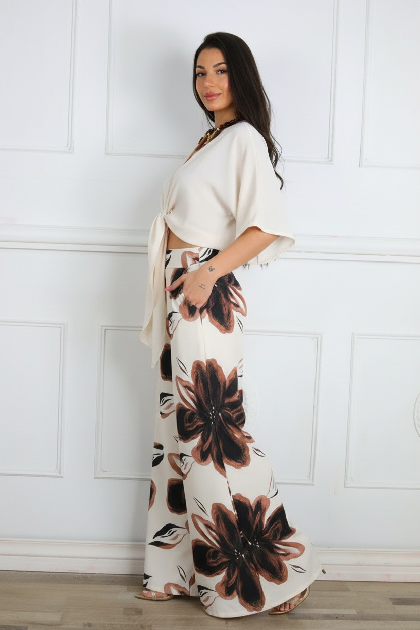 Pantalon Palazzo Estampado - Imagen 3