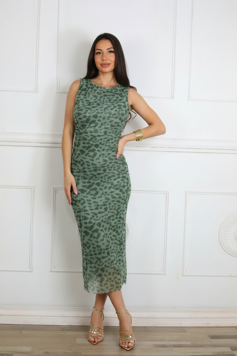 Vestido Tull Estampado