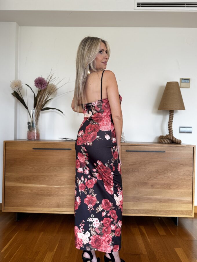 Vestido Estampado Encaje
