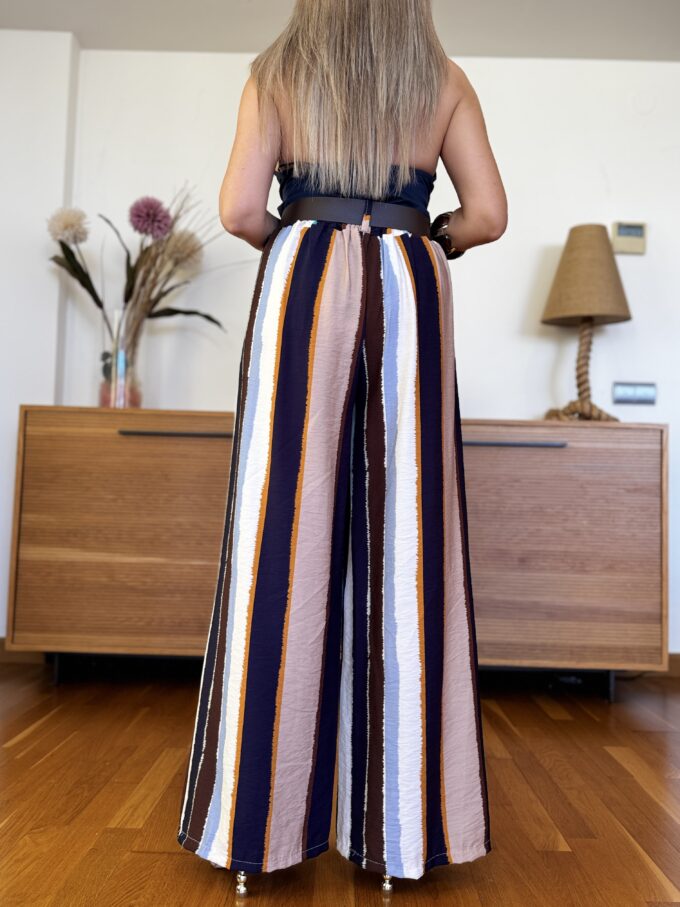 Pantalon Estampado Cinturón