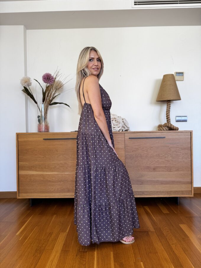 Vestido Largo Lunares
