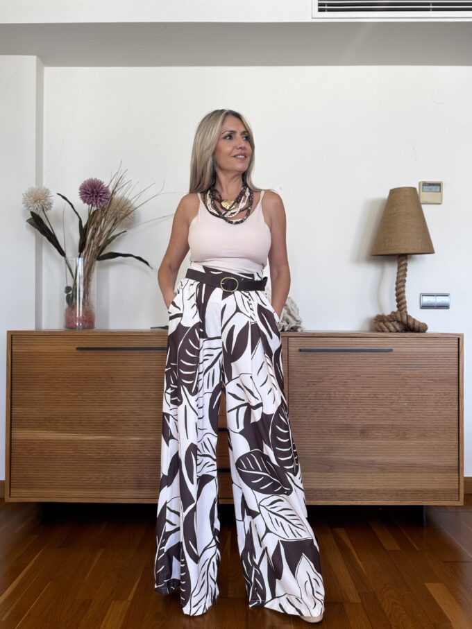 Pantalon Palazzo Estampado