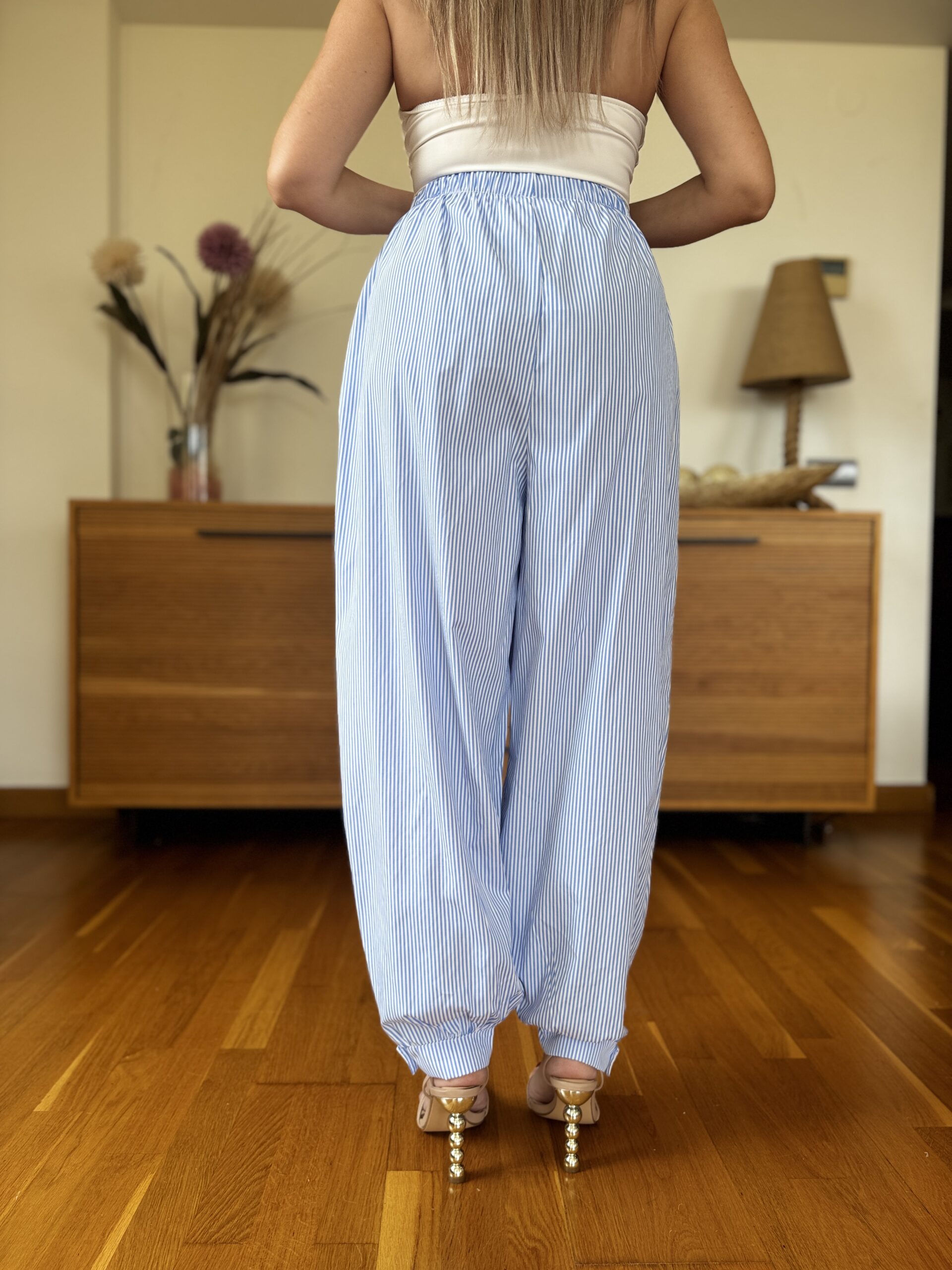 Pantalon Rayas Bajo Botón - Imagen 6
