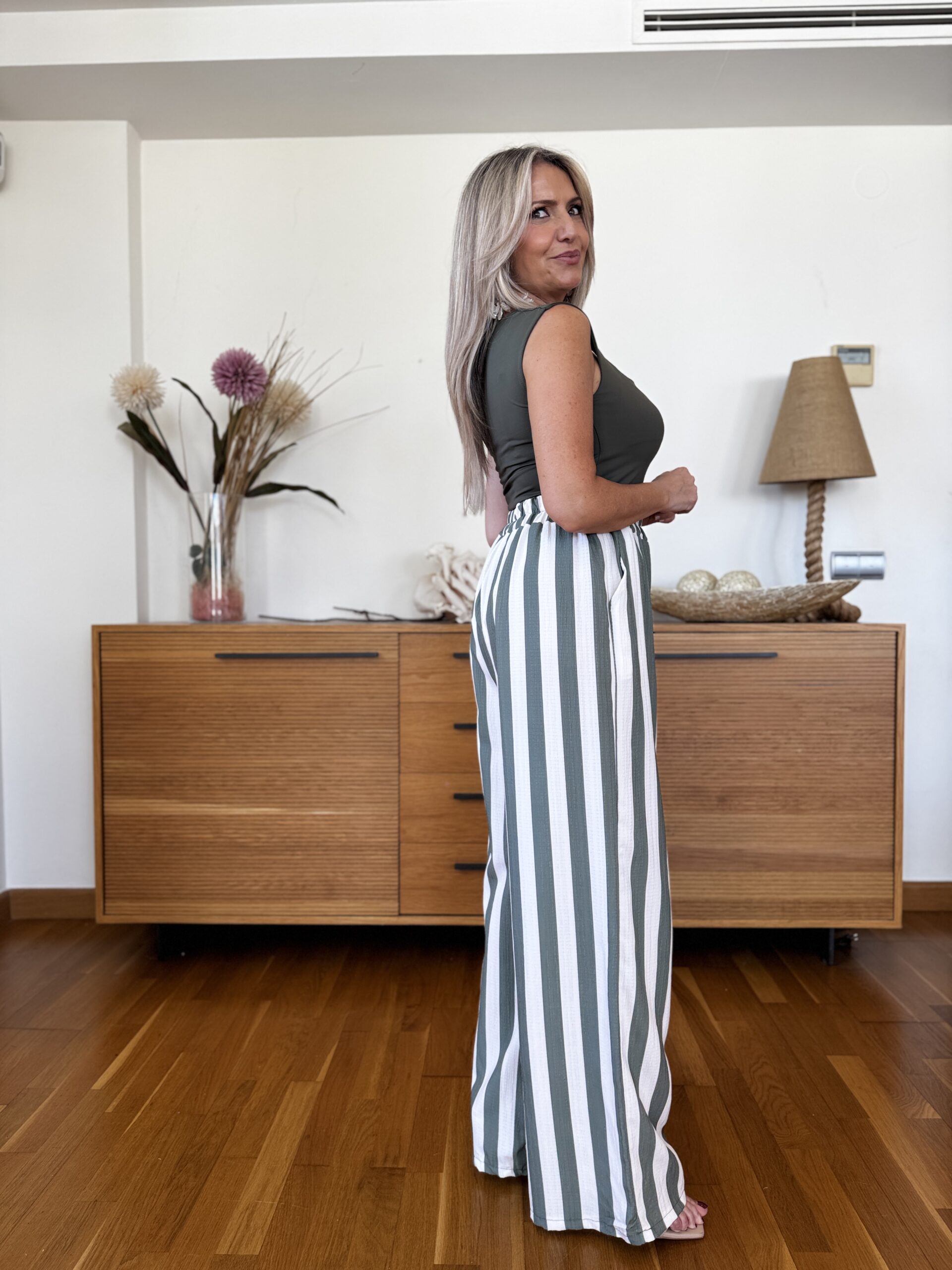 Pantalon Ancho Rayas - Imagen 3