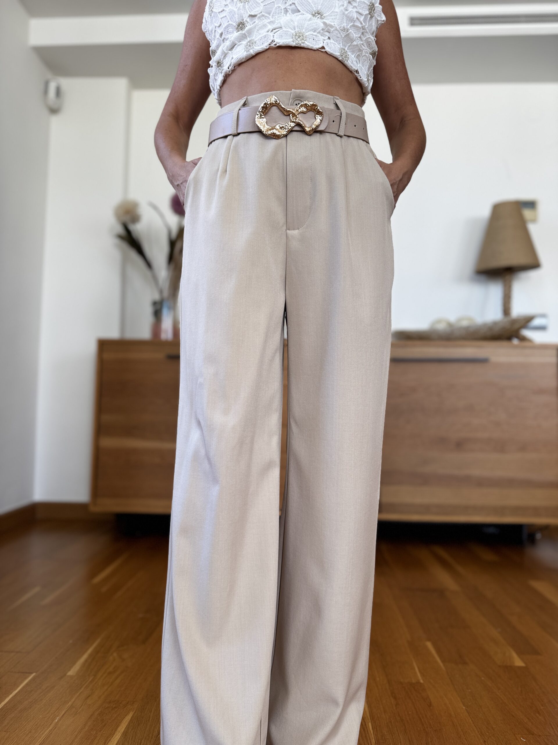 Pantalon Cropped Cinturón - Imagen 5