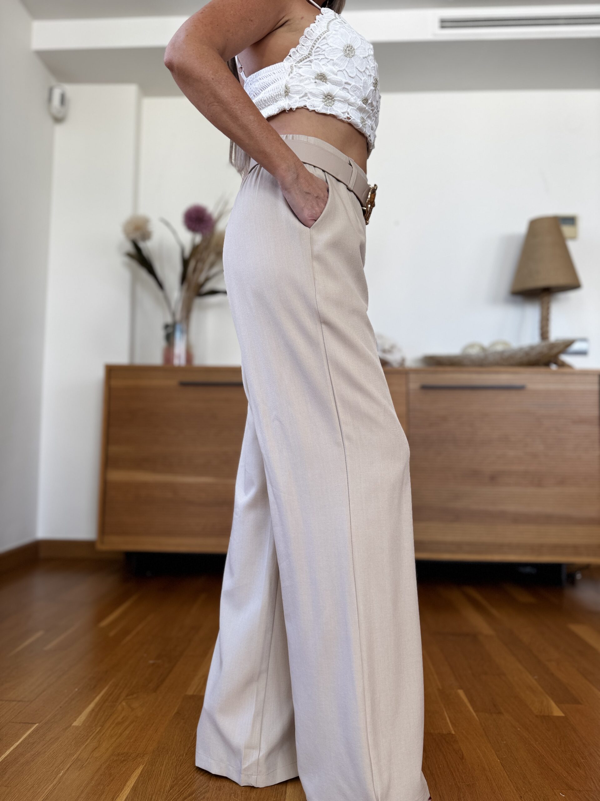 Pantalon Cropped Cinturón - Imagen 6