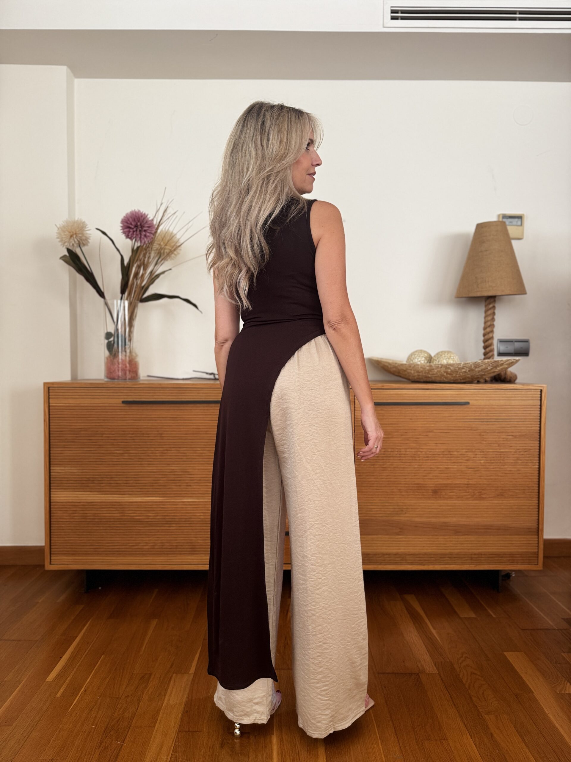 Pantalon Satinado Cropped - Imagen 3