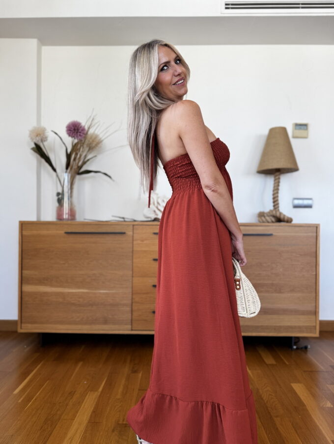Vestido Fruncido Bolas