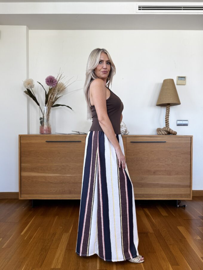 Vestido Doble Tejido Rayas