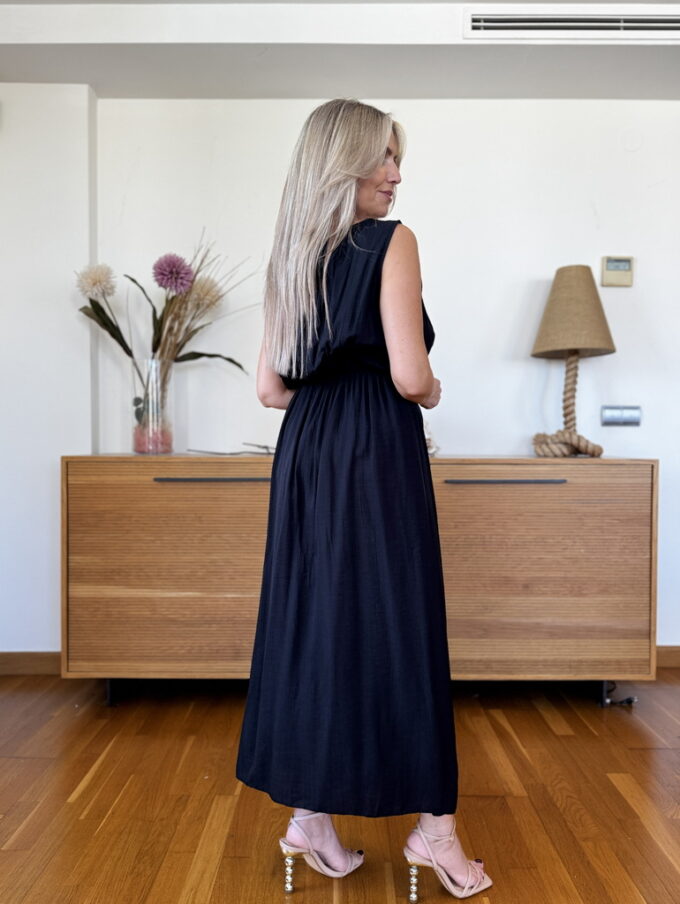 Vestido Pliegues Lazo