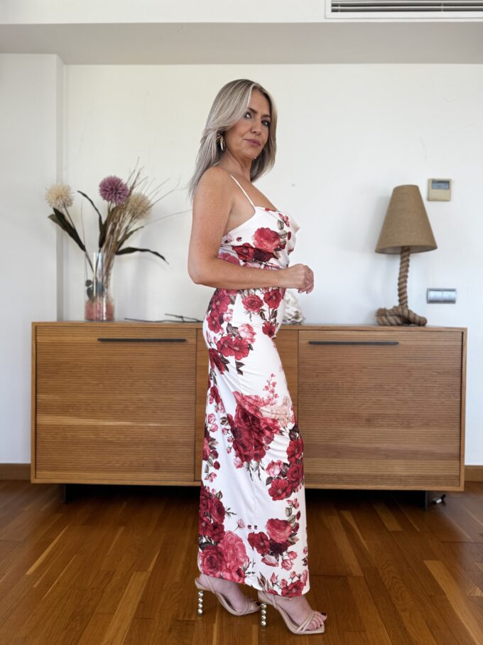 Vestido Estampado Encaje