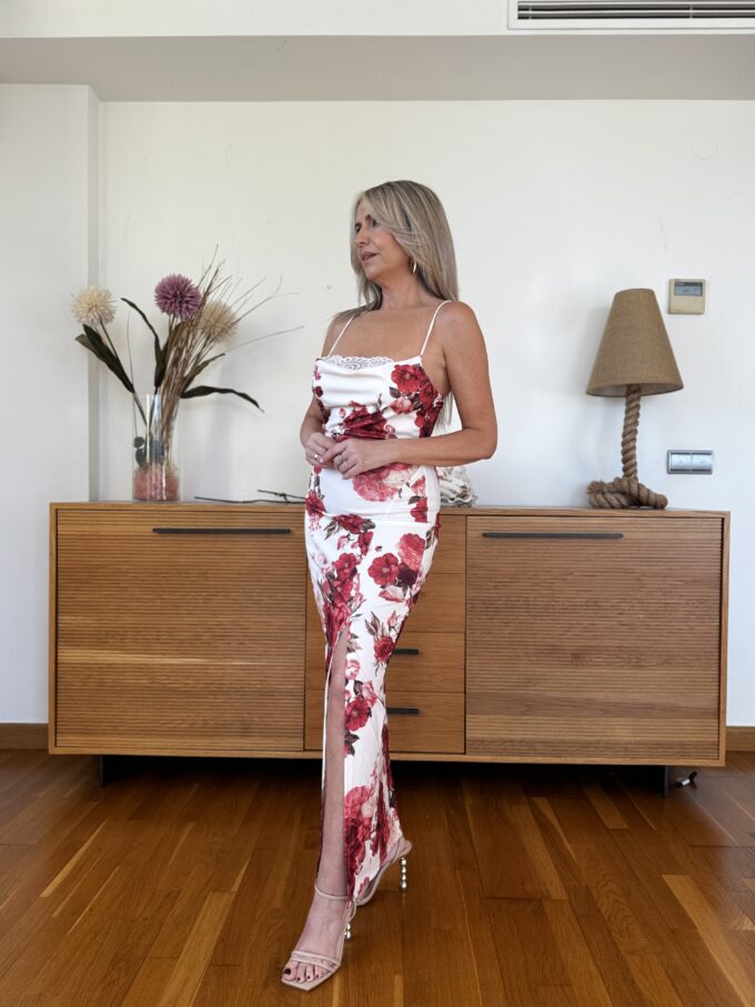 Vestido Estampado Encaje
