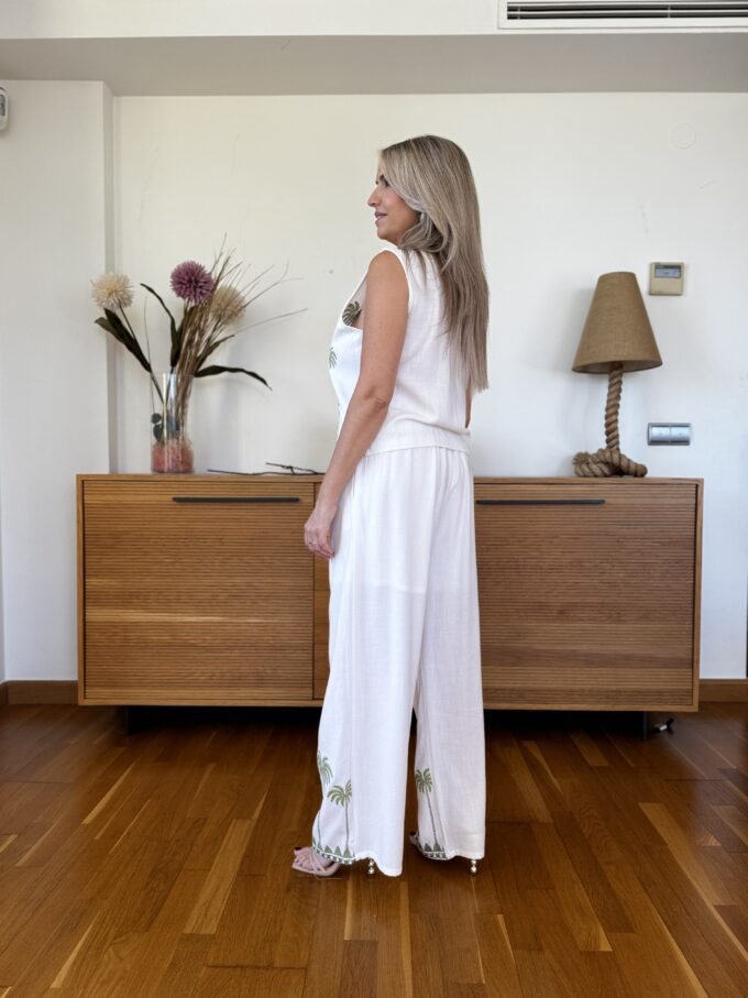 Conjunto Lino Bordado