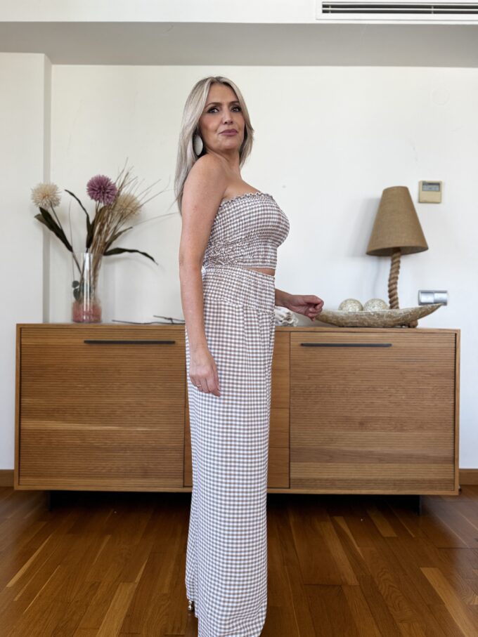 Conjunto Fruncido Vichy