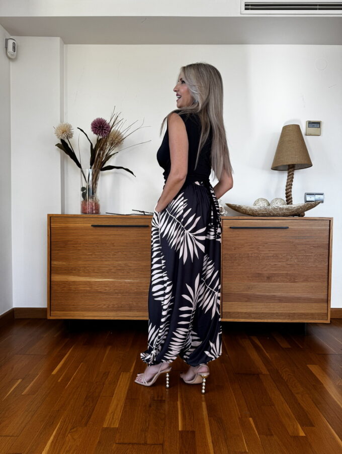 Pantalon Estampado Patente