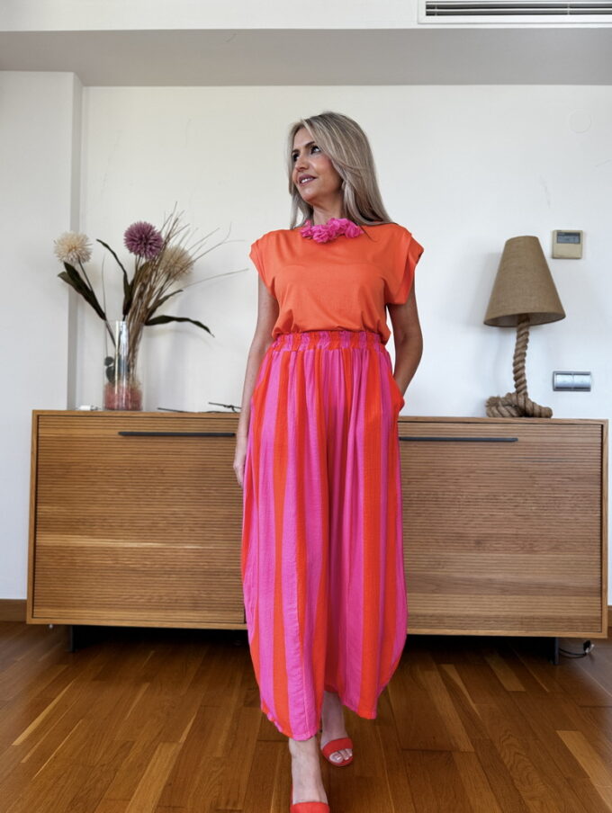 Pantalon Midi Rayas