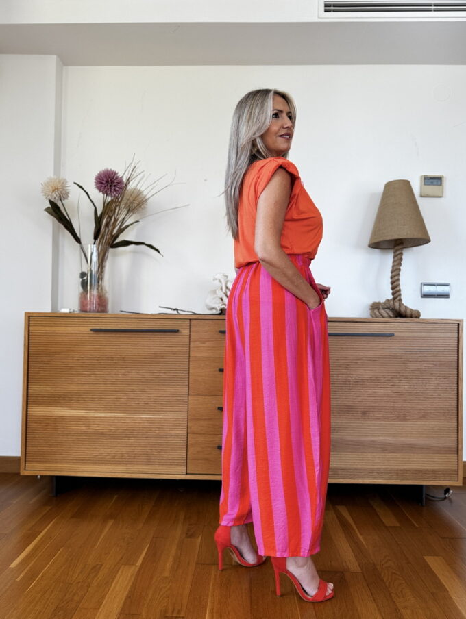 Pantalon Midi Rayas