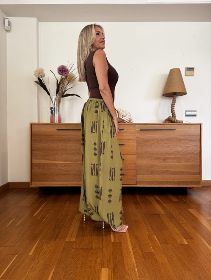 Pantalon Estampado Patente