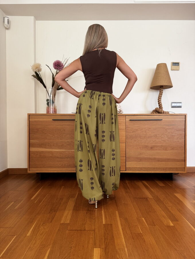 Pantalon Estampado Patente