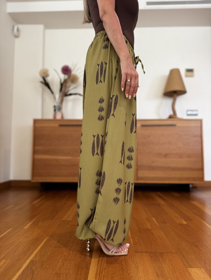 Pantalon Estampado Patente