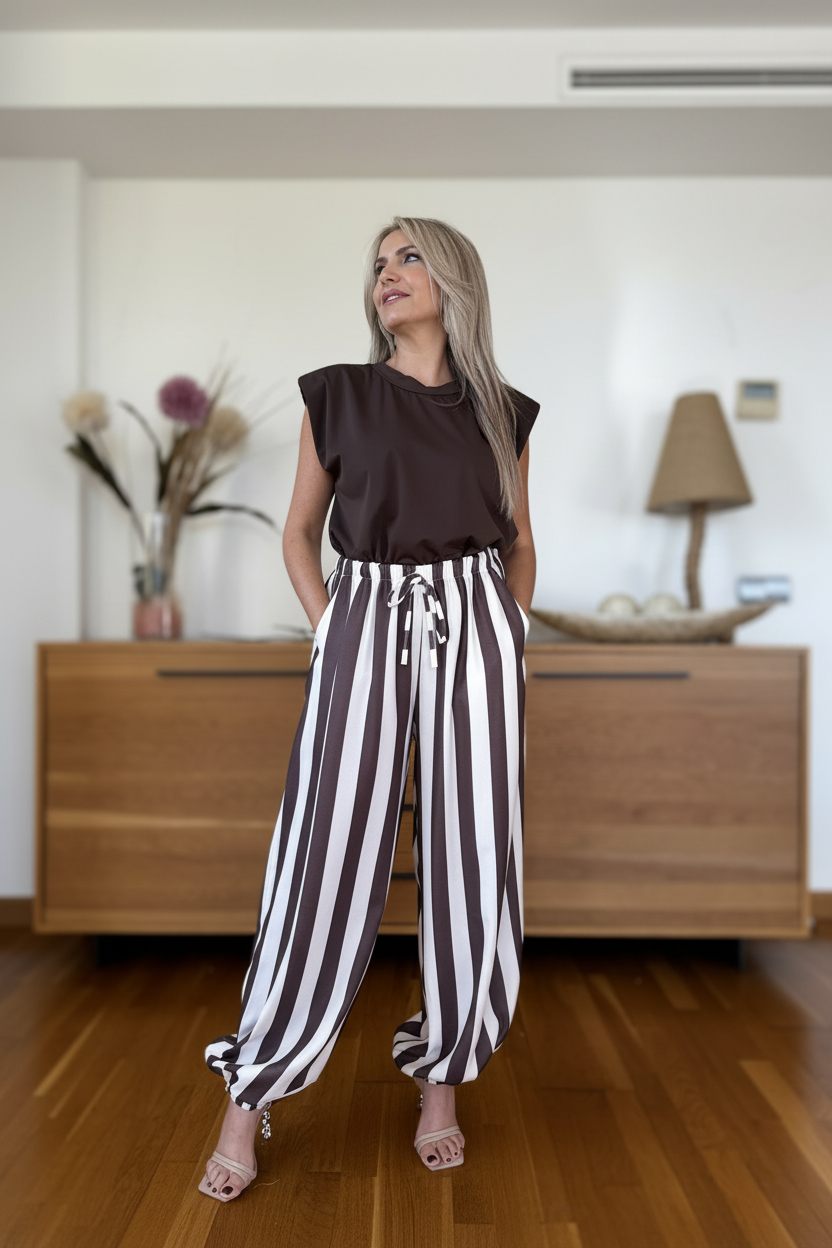 Pantalon Rayas Patente