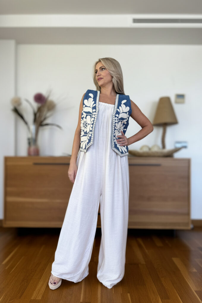 Mono Ancho Tirantas - Única, Beige