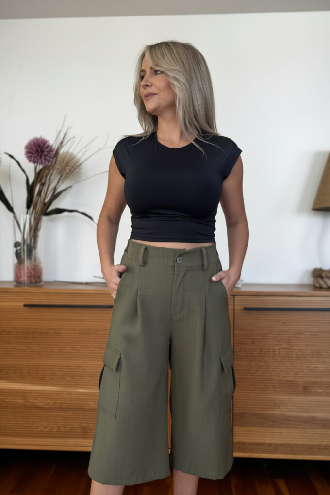 Top Licra Básic - Única, Negro