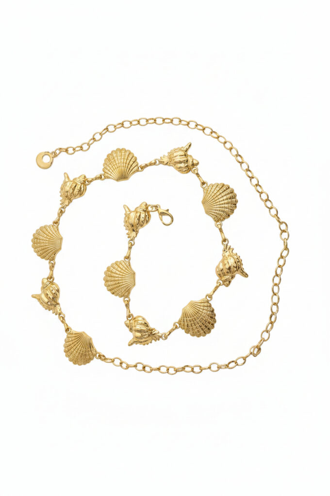 Cinturón Metal Conchas - Dorado