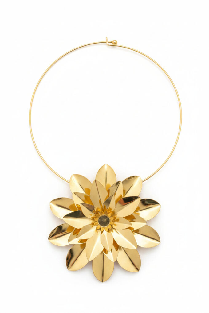 Collar Metal Flor
