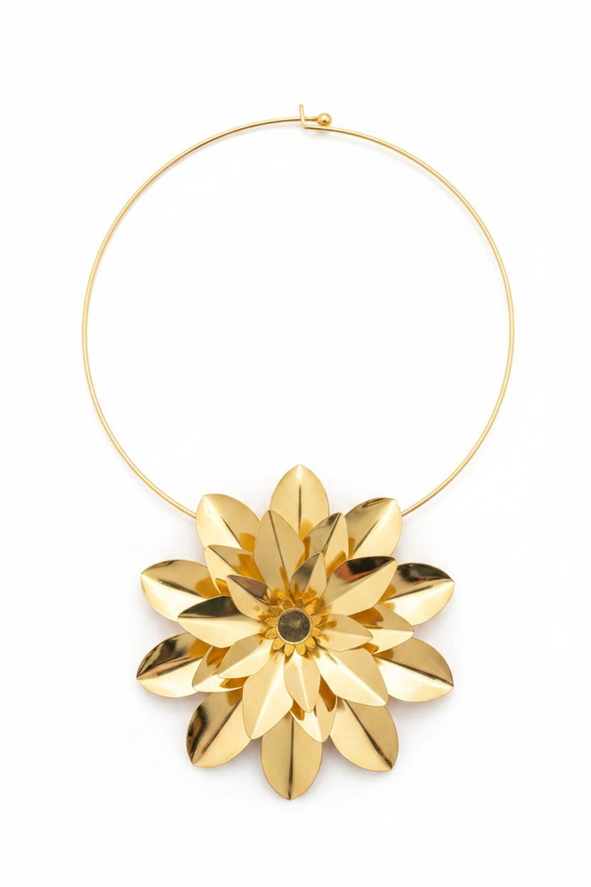 Collar Metal Flor