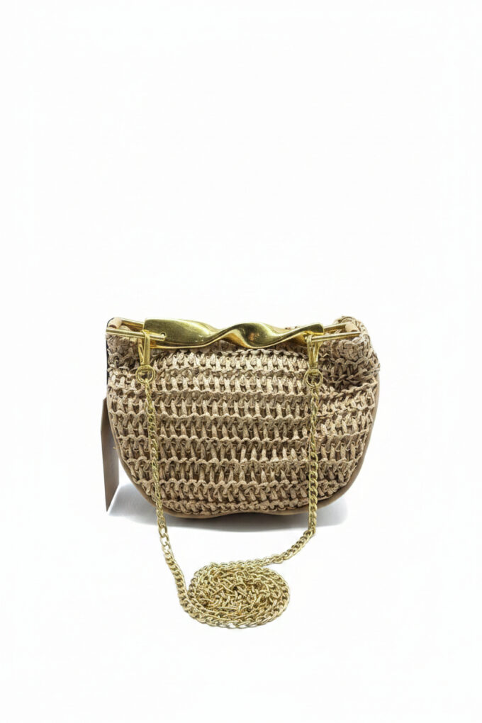 Bolso Rafia Metal - Arena